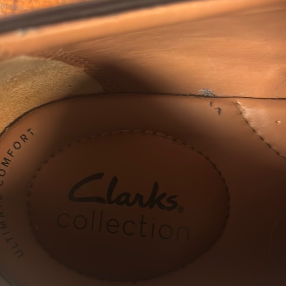 Clarks Black Slip-On Loafers with Polished Finish - Picture 5 of 9